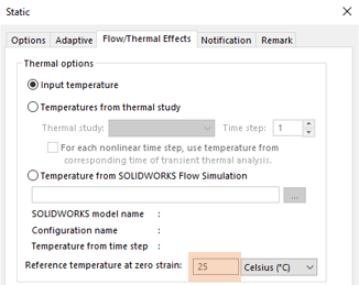 reference temperature at zero strain