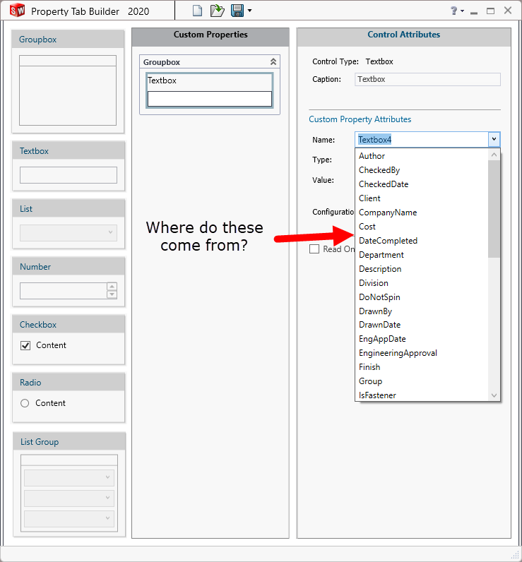 , Customizing your Custom Properties list