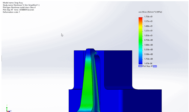 , SOLIDWORKS Simulation – Snap Fit Design and Optimization