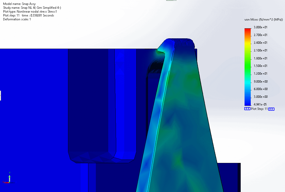 , SOLIDWORKS Simulation – Snap Fit Design and Optimization