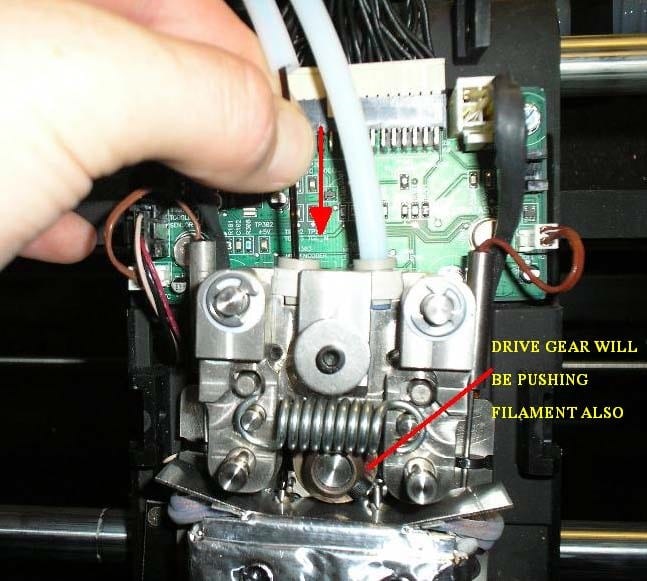 , What to do When Material is Stuck in Head of a Stratasys Dimension 1200 ES