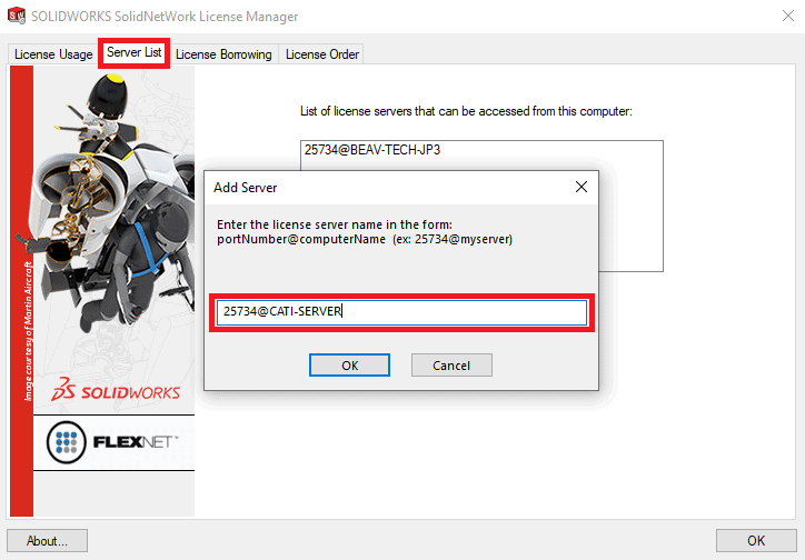 , SOLIDWORKS SNL – Connecting to Multiple License Servers