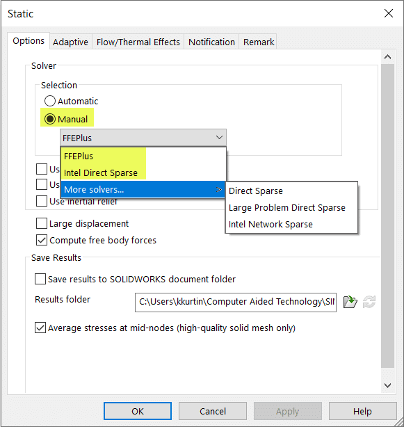 , SOLIDWORKS 2021 What’s New – Simulation Solver Enhancements