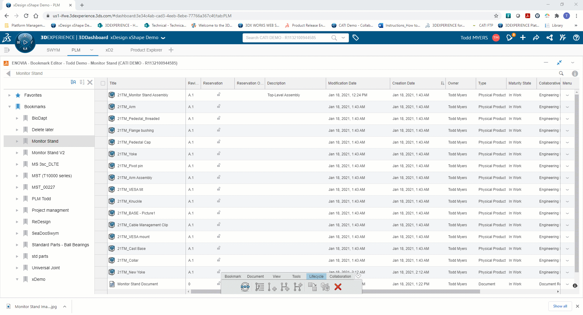 , Accessing and Using Your Data in the Cloud with Bookmarks for 3DEXPERIENCE