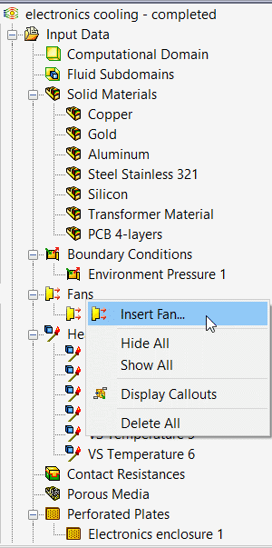 , Modeling fans in SOLIDWORKS Flow Simulation