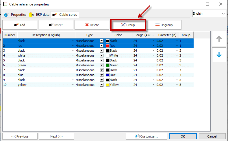 , Documenting Twisted Pairs Within a Cable on SOLIDWORKS Electrical