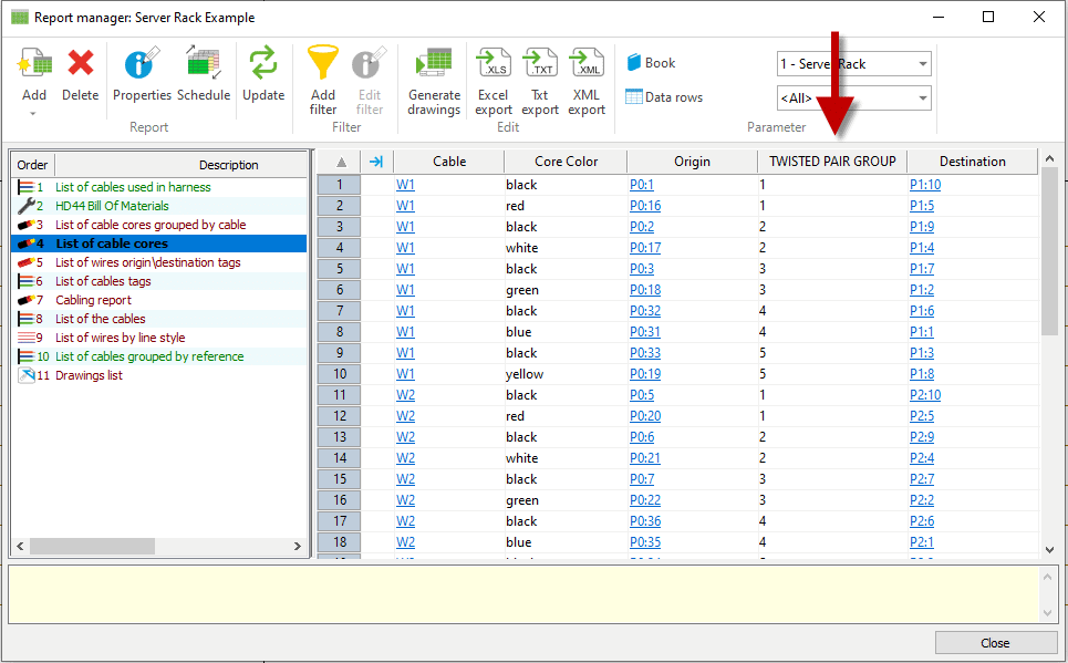 , Documenting Twisted Pairs Within a Cable on SOLIDWORKS Electrical