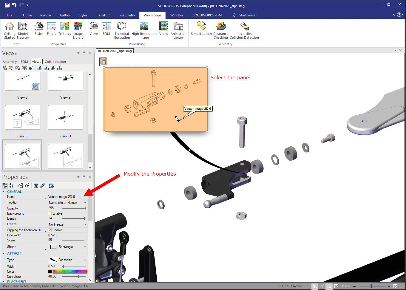 , SOLIDWORKS Composer Detail views, round 2