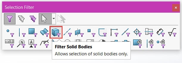 , Using Selection Filters in Assemblies