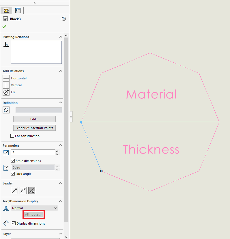 , SOLIDWORKS Smart Drawing Blocks – Using Attributes as Editable Text Fields