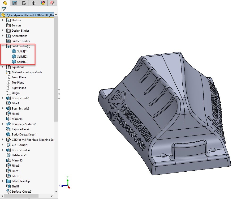 , Split and Combine Magic in SOLIDWORKS