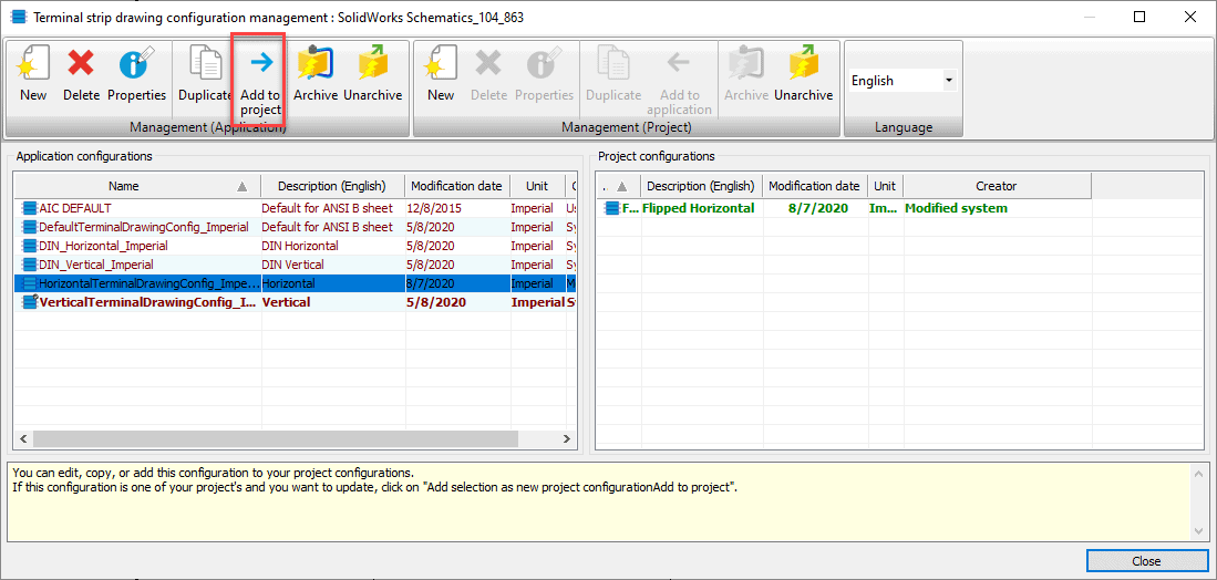 , SOLIDWORKS Electrical: How to Flip the Horizontal Terminal Strip Drawing