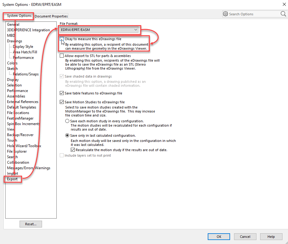 eDrawings Export without Ability to Measure