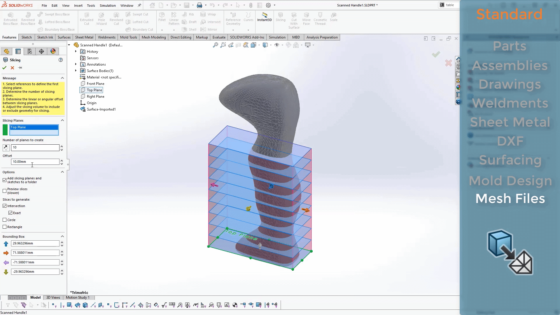 solidworks standard mesh files