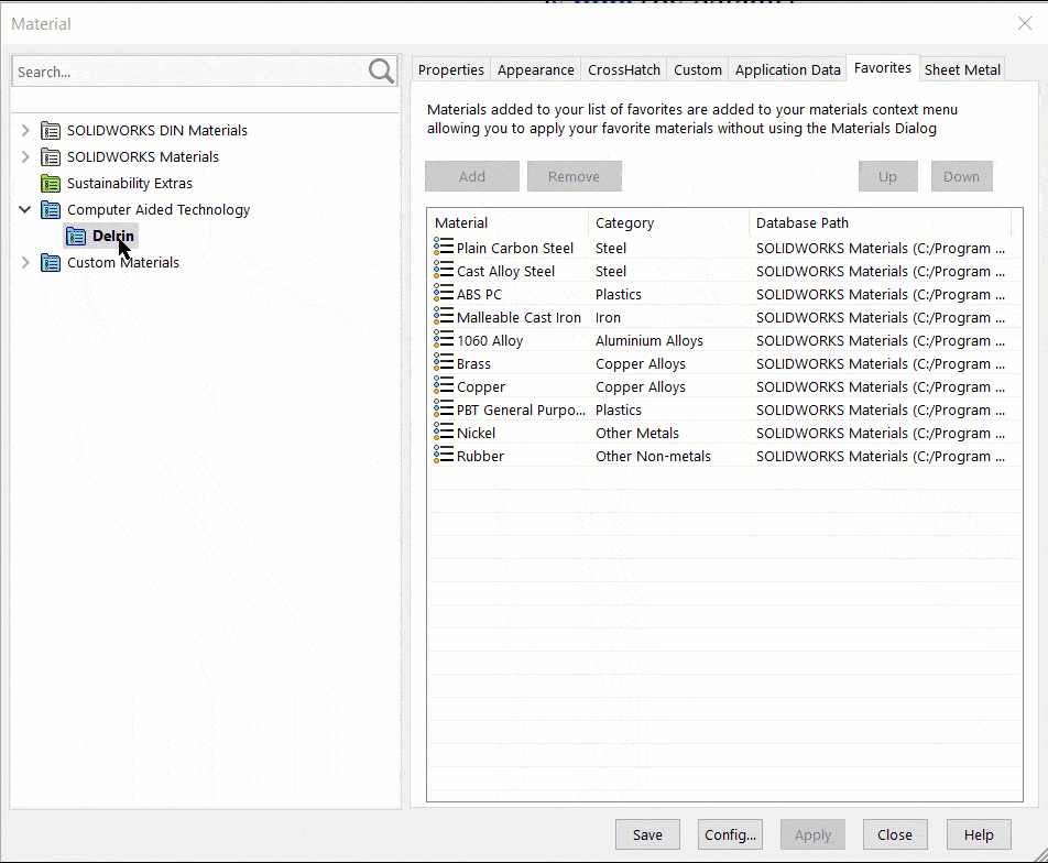 , Managing and Customizing Materials in SOLIDWORKS