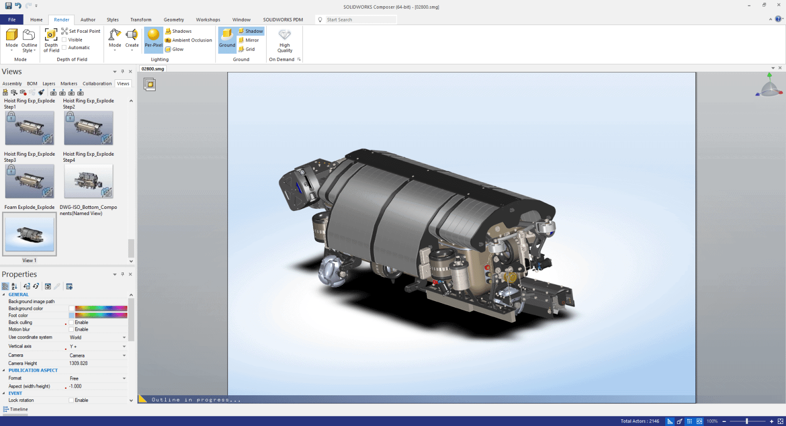 , SOLIDWORKS Composer Performance: Generating Outlines