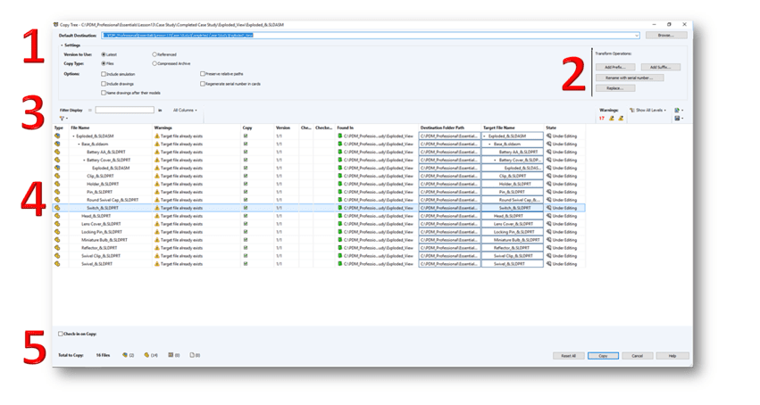 , Configuring Copy Tree: Making Sense of all the Options