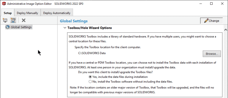 , SOLIDWORKS Admin Image Creation and Deployment