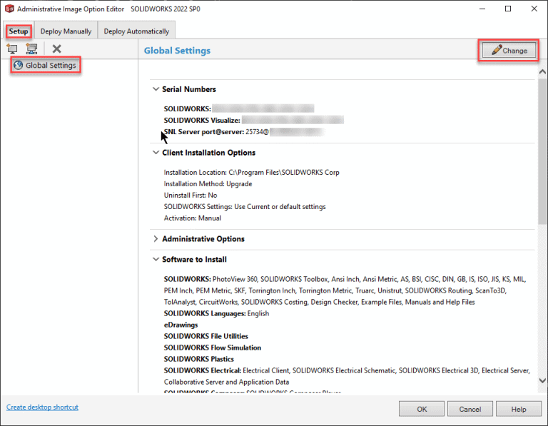 , SOLIDWORKS Admin Image Creation and Deployment