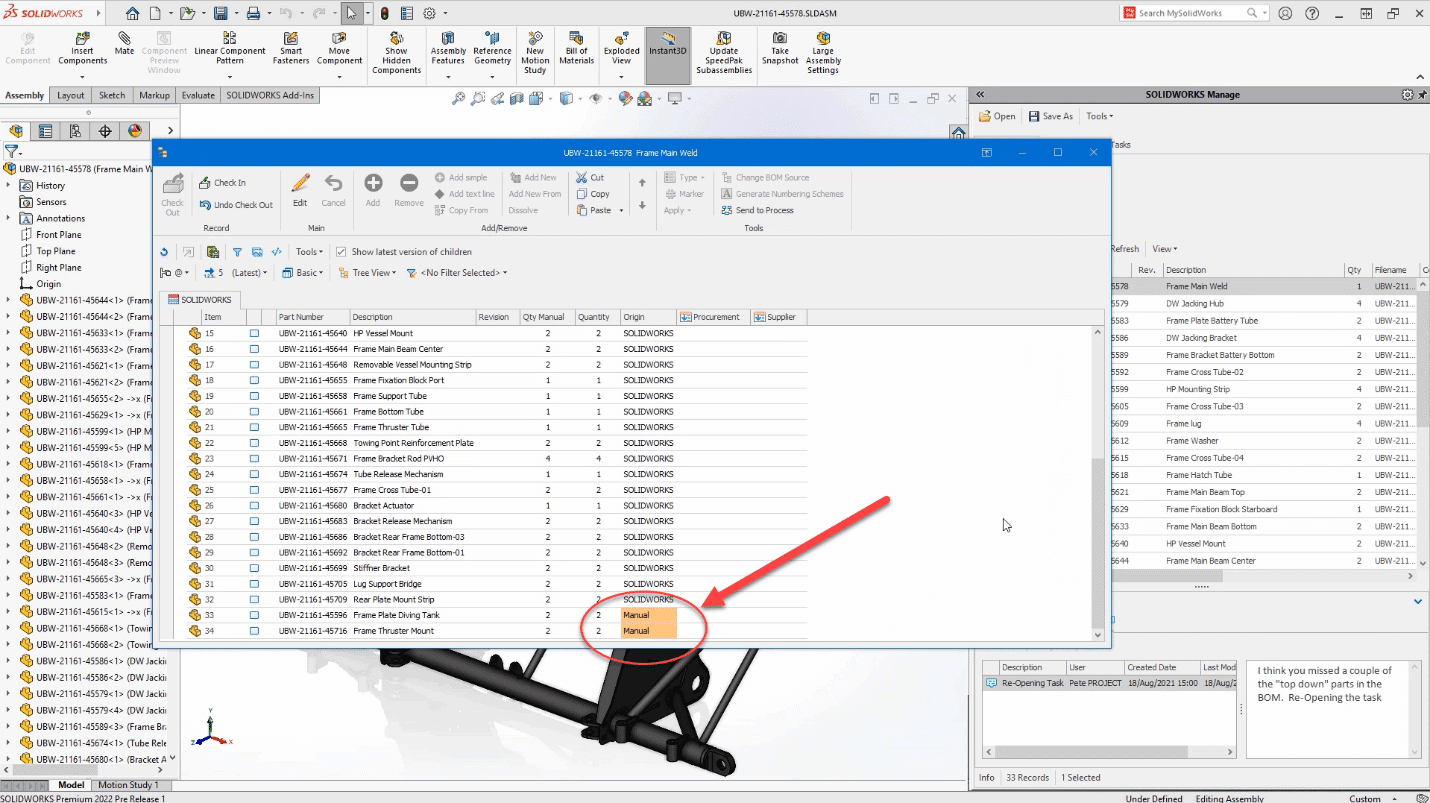 , SOLIDWORKS 2022 What’s New – 5 Feature Enhancements in SOLIDWORKS Manage