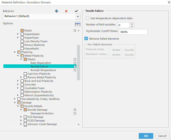 Remove Failed Elements Simulation