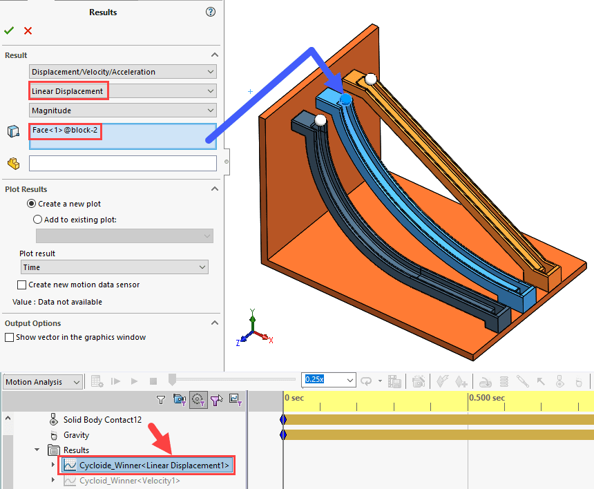 Linear displacement