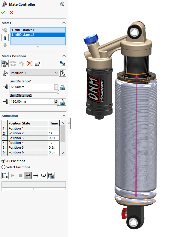 Animating flexible components, Animating Flexible Components in SOLIDWORKS Visualize Professional