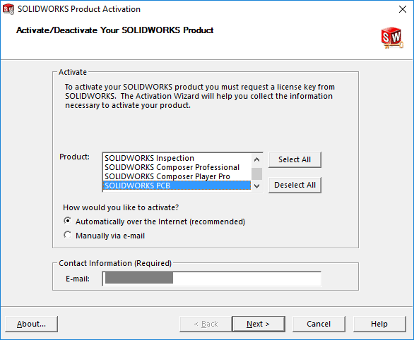 Once you install SOLIDWORKS PCB, make sure you activate the license as well. This will let you being using it.