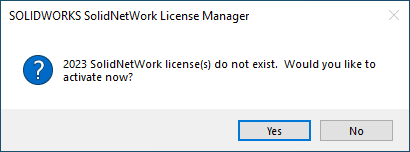 Upgrade SolidNetwork License Manager, Installing or Upgrading the SolidNetWork License Manager for SOLIDWORKS 2023